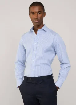 regular fit regimental striped poplin shirt