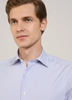 regular fit regimental striped poplin shirt