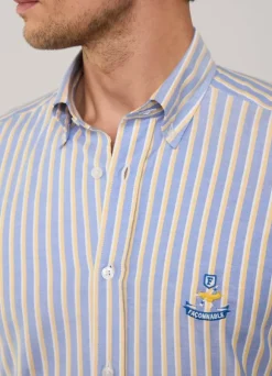 regular fit regimental striped oxford shirt