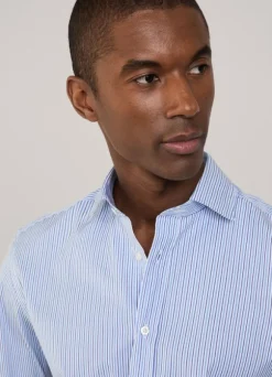 regular fit regimental striped poplin shirt