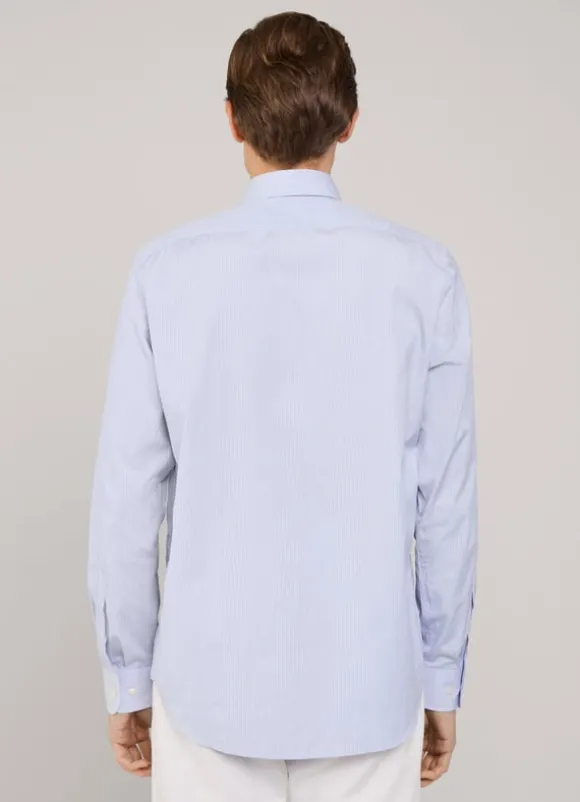 regular fit regimental striped poplin shirt