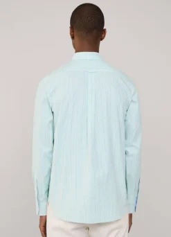 regular fit regimental striped pinpoint shirt