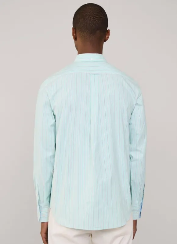regular fit regimental striped pinpoint shirt