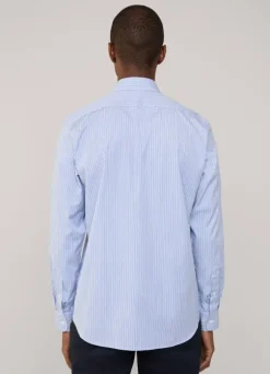 regular fit regimental striped poplin shirt