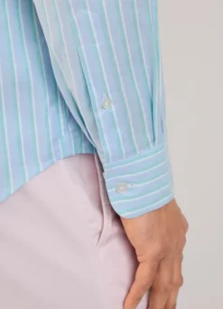 regular fit regimental striped oxford shirt