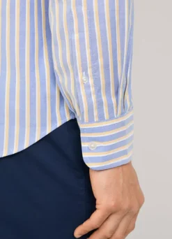regular fit regimental striped oxford shirt