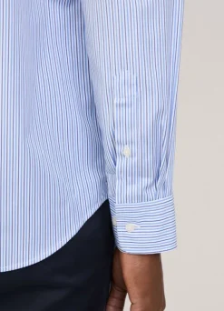 regular fit regimental striped poplin shirt