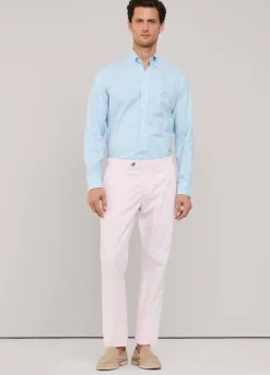 regular fit regimental striped oxford shirt