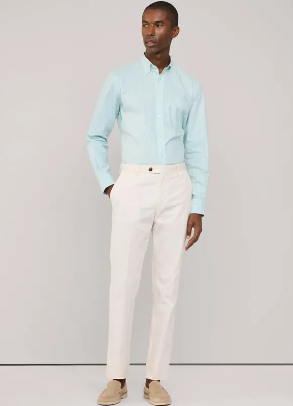 regular fit regimental striped pinpoint shirt