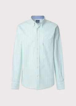 regular fit regimental striped pinpoint shirt