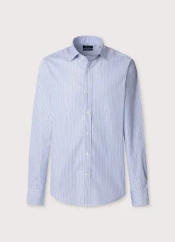 regular fit regimental striped poplin shirt
