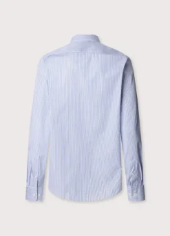 regular fit regimental striped poplin shirt