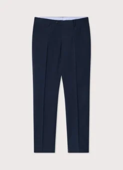 regular fit seersucker trousers