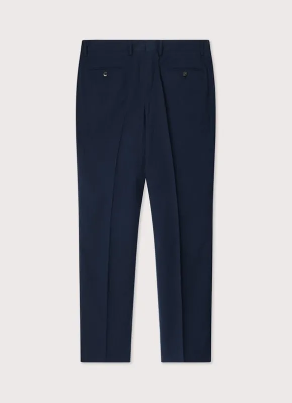 regular fit seersucker trousers