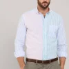 regular fit striped cotton linen shirt