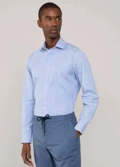 regular fit striped fil a fil shirt