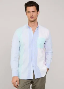 regular fit striped oxford shirt
