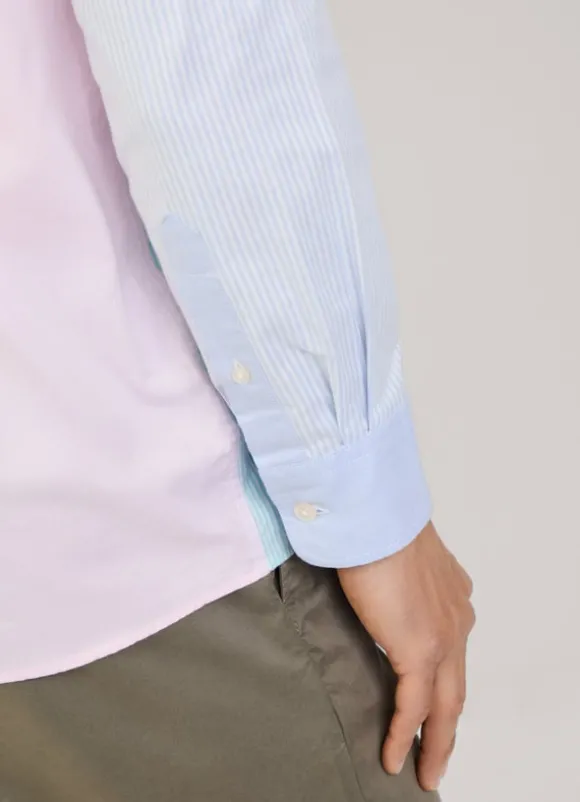 regular fit striped oxford shirt