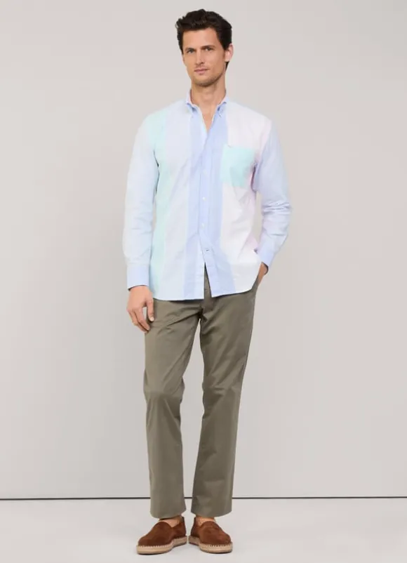 regular fit striped oxford shirt
