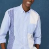 regular fit striped poplin shirt