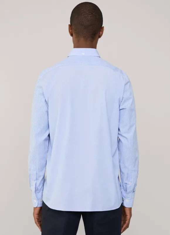 regular fit striped poplin shirt