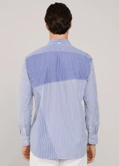 regular fit striped poplin shirt