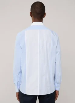 regular fit striped poplin shirt