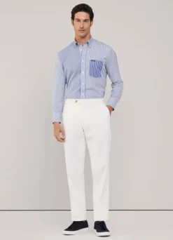 regular fit striped poplin shirt