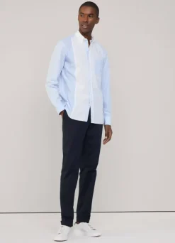 regular fit striped poplin shirt