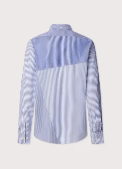 regular fit striped poplin shirt