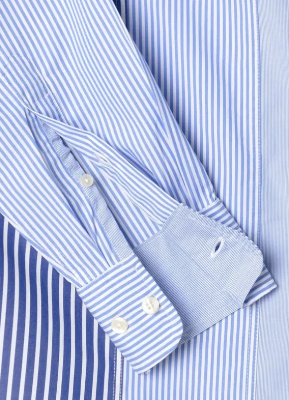regular fit striped poplin shirt
