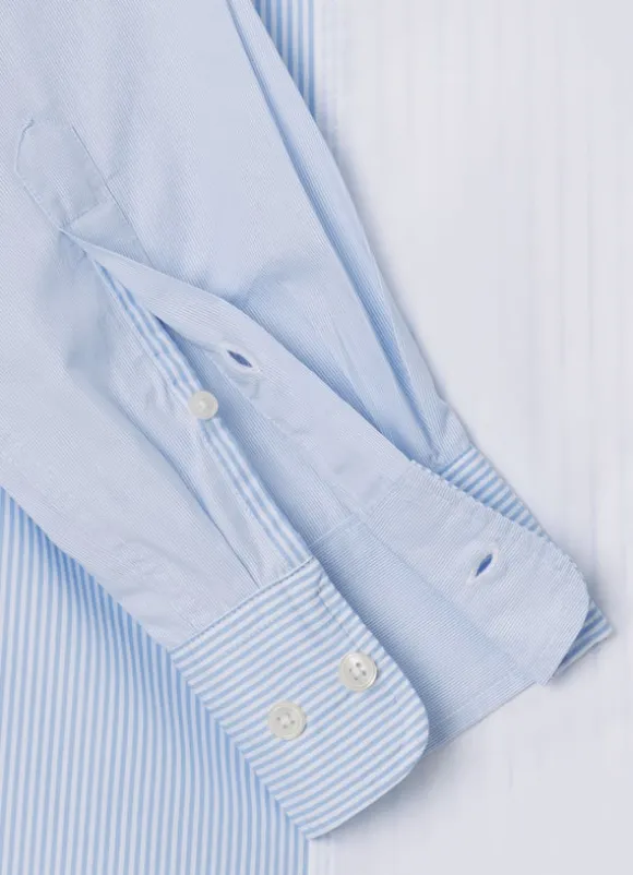 regular fit striped poplin shirt