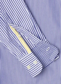 regular fit striped poplin shirt