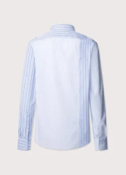 regular fit striped poplin shirt
