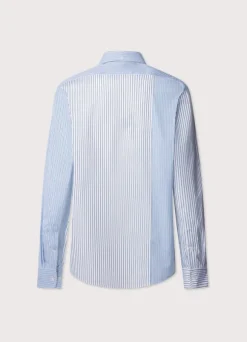 regular fit striped poplin shirt