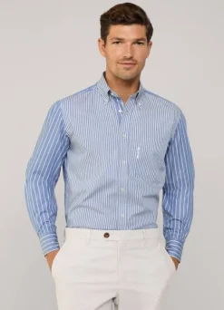 regular fit striped twill shirt