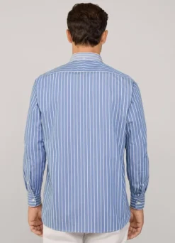 regular fit striped twill shirt