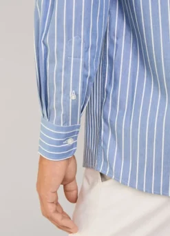 regular fit striped twill shirt