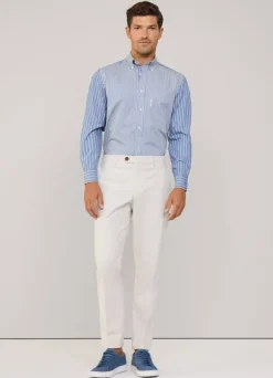 regular fit striped twill shirt