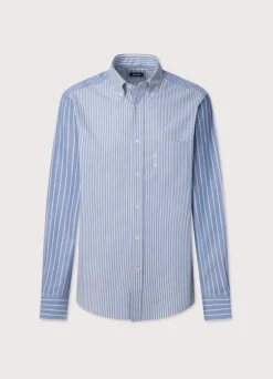 regular fit striped twill shirt