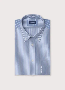 regular fit striped twill shirt
