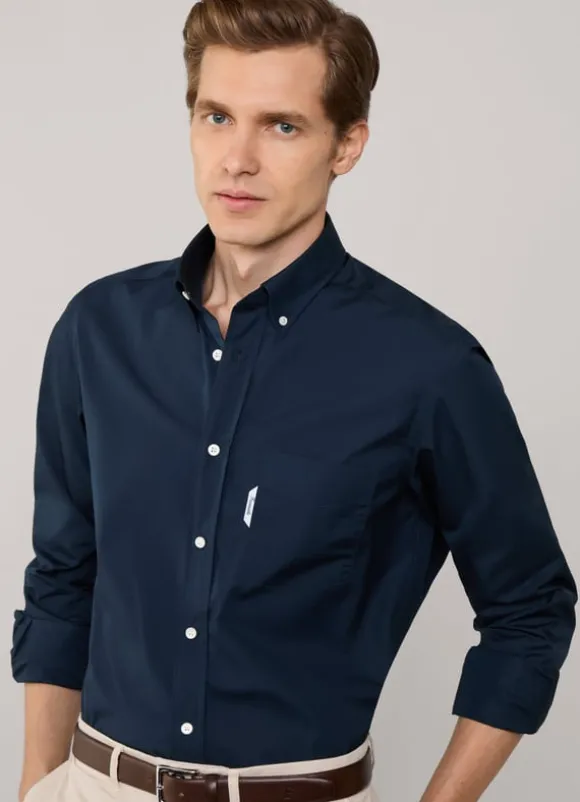 regular fit 120-thread poplin shirt