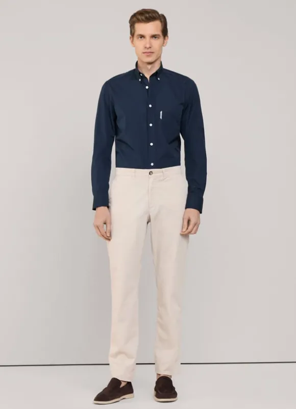 regular fit 120-thread poplin shirt