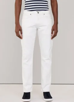 regular fit white wash jeans