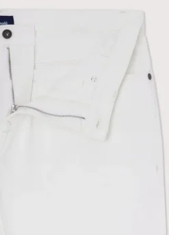 regular fit white wash jeans