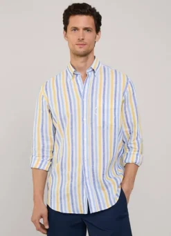 regular fit wide striped shirt