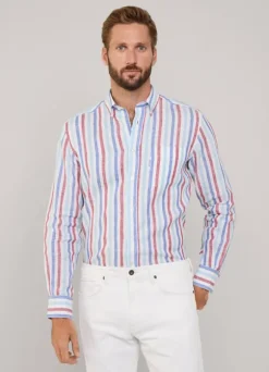 regular fit wide striped shirt