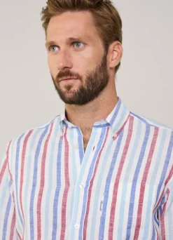 regular fit wide striped shirt