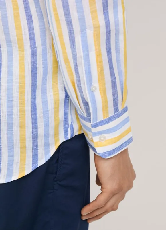 regular fit wide striped shirt