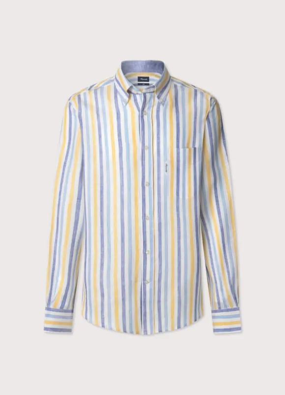 regular fit wide striped shirt